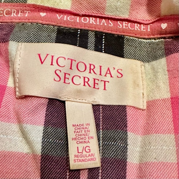 Plaid Pink and Black VS Pajamas Set - Picture 4 of 9